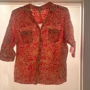 Sonoma Pink and Cream Floral Top